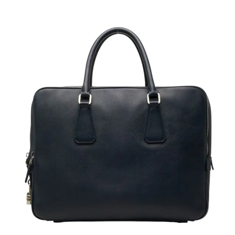 Prada Triangle Logo Plate Briefcase